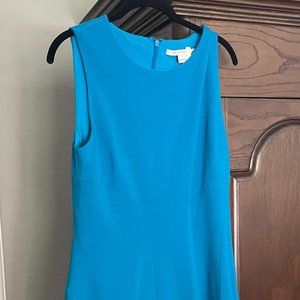 Diane Von Furstenberg Turquoise knit flare dress